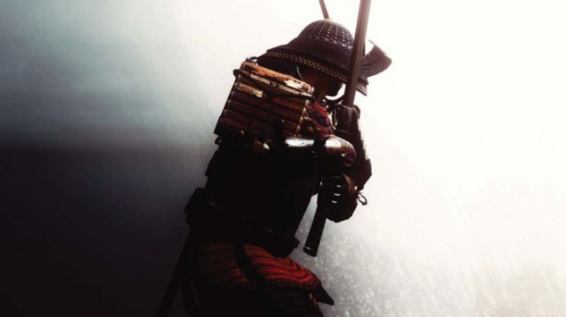 guerrieri samurai in posa da battaglia