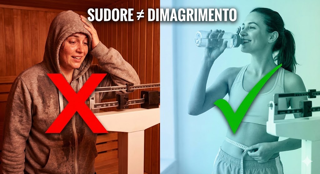 Sudare fa dimagrire? Perché la bilancia ti sta mentendo (e la sauna non è una palestra)