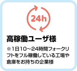 24時間高稼働ユーザ様