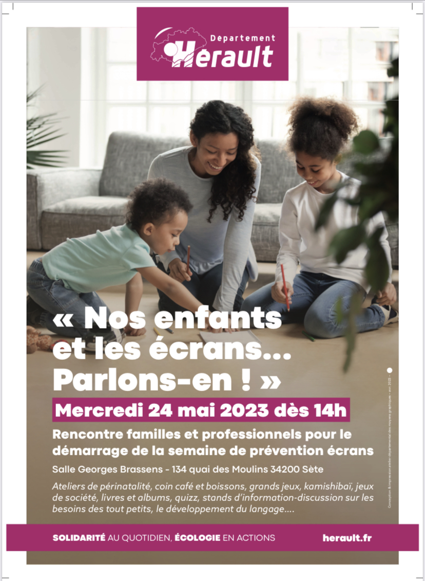 Participation à l'après-midi de lancement de la semaine « Nos enfants et les écrans… Parlons-en ! » à Sète