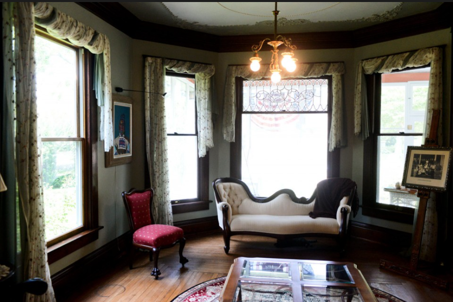 The sitting room of 360 E. Central Avenue in Zeeland. (Emily Rose Bennett | MLive.com)