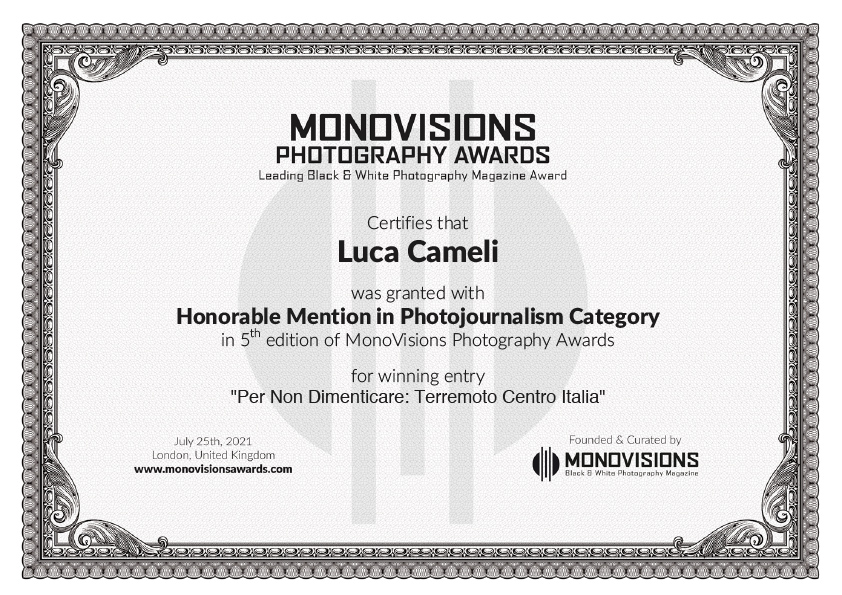 MonoVisions Photography Awards 2021 ~ Per Non Dimenticare: Terremoto Centro Italia 2016