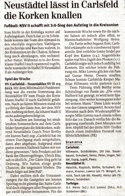 Aufsteiger zur Kreisunion 2000/01