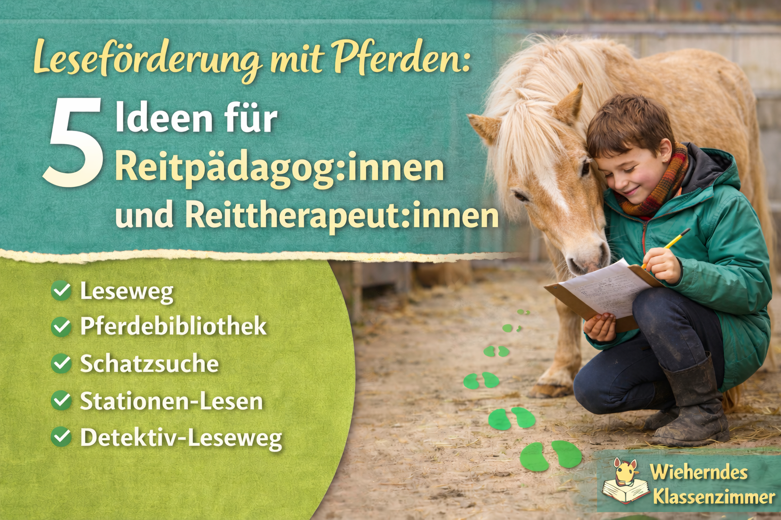 Leseförderung mit Pferden: 5 Ideen für Reitpädagog:innen und Reittherapeut:innen