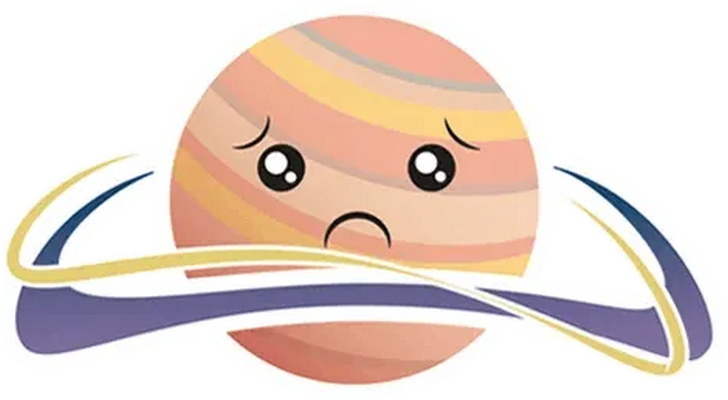 saturne - astre - environnement - smiley émoticône émoji cartoon clipart illustration - artémotic