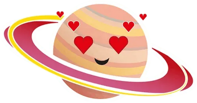 saturne - astre - environnement - smiley émoticône émoji cartoon clipart illustration - artémotic