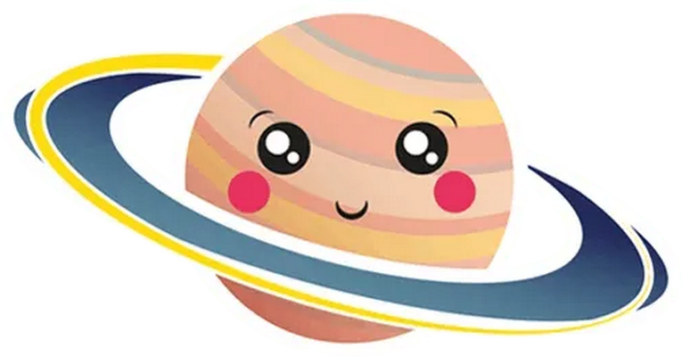 saturne - astre - environnement - smiley émoticône émoji cartoon clipart illustration - artémotic