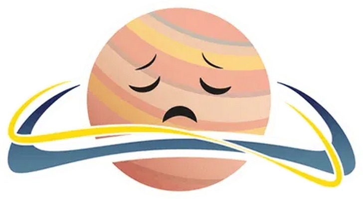 saturne - astre - environnement - smiley émoticône émoji cartoon clipart illustration - artémotic