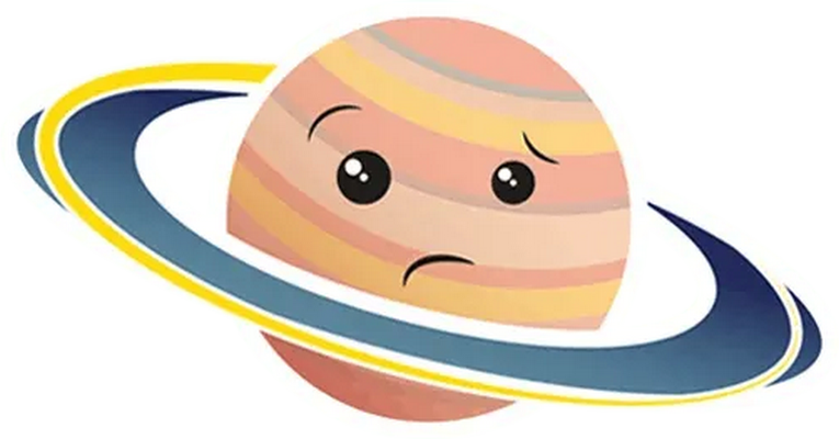 saturne - astre - environnement - smiley émoticône émoji cartoon clipart illustration - artémotic