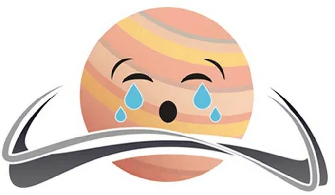 saturne - astre - environnement - smiley émoticône émoji cartoon clipart illustration - artémotic