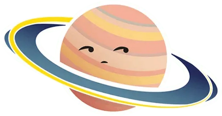 saturne - astre - environnement - smiley émoticône émoji cartoon clipart illustration - artémotic