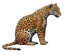 Image animaux detourée transparent sur fond blanc jaguar png