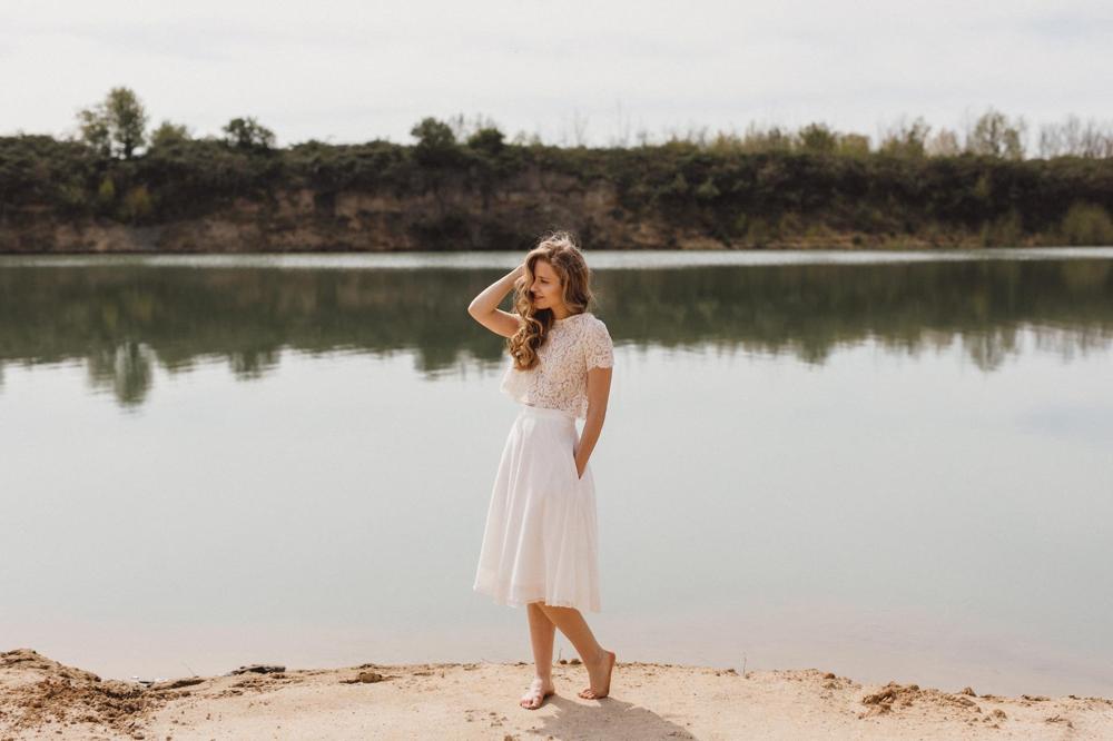 ORGANIC & NATURAL I elementar Brautkleid Zweiteiler I natürlich, schlicht und nachhaltig
