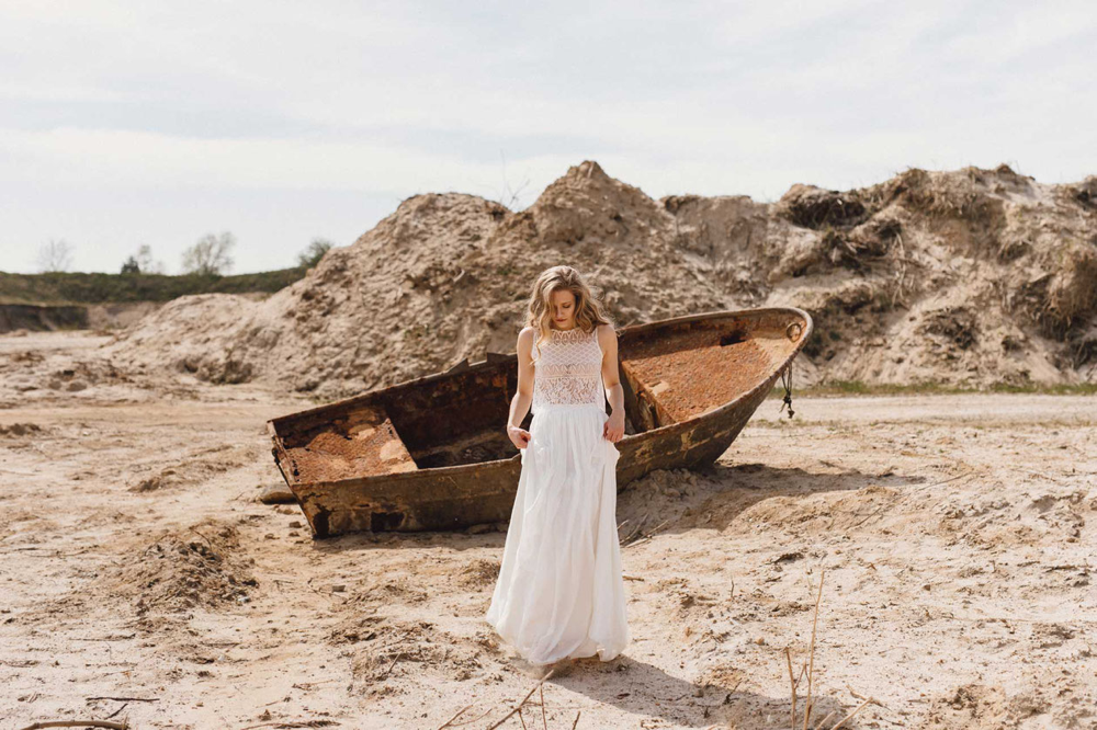 ORGANIC & NATURAL I elementar Brautkleid Zweiteiler I natürlich, schlicht und nachhaltig