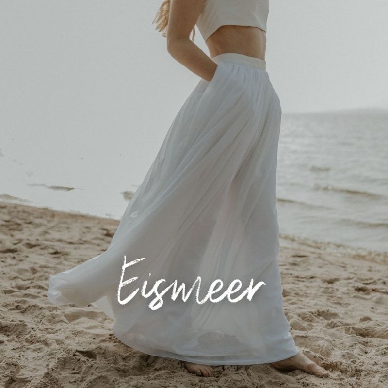 Croptop NORDSEE mit Tüllrock EISMEER - Zweiteiler aus SEAQUAL® YARN