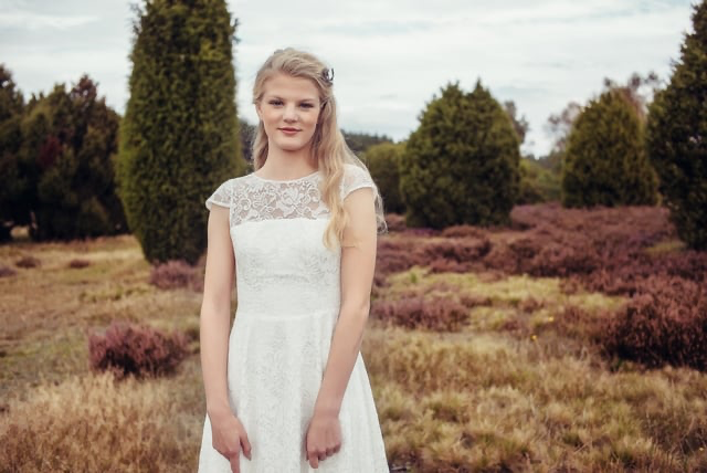 Brautkleid Vintage mit Botanik Spitze