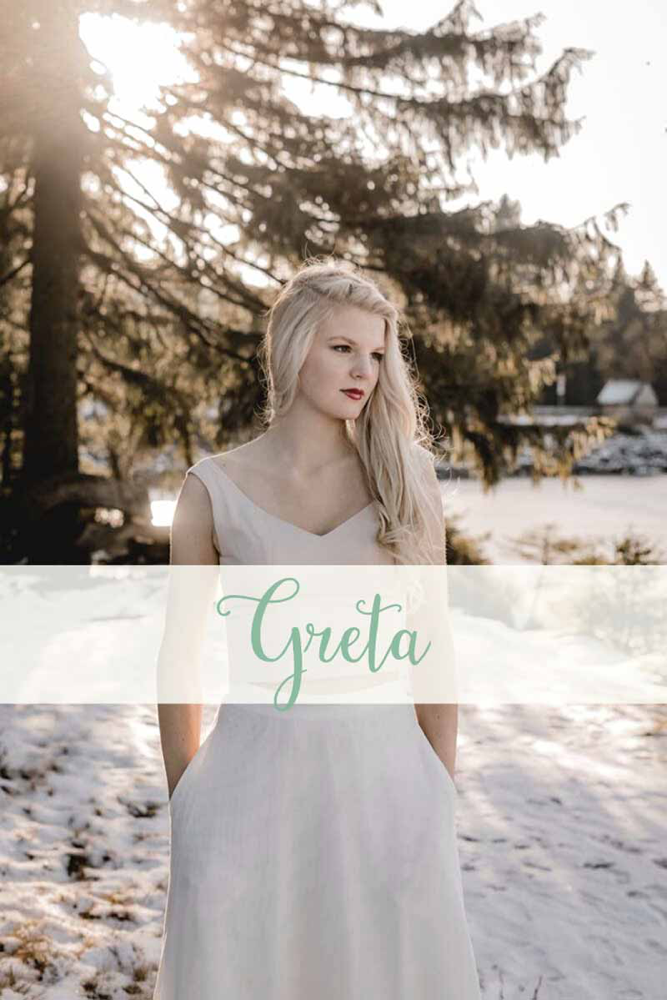 zweiteiliges Hochzeitskleid: Top  ~ Greta ~ in blush mit Brautrock ~ Elea ~ Die neue elementar Brautkollektion NO FAIRY TALE besticht durch natürliche Lässigkeit und nachhaltige Materialien.