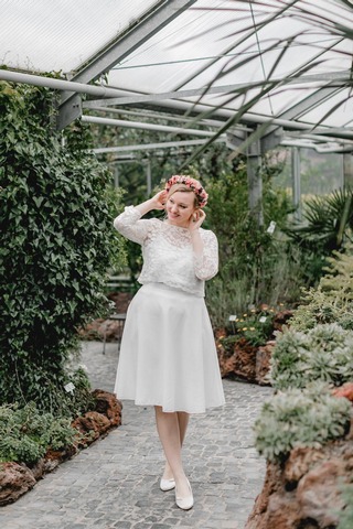 kurzer Zweiteiler "Sina"  - Curvy Bride