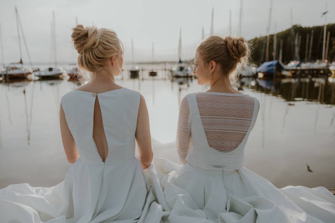nachhaltige Brautkleider aus recycelten Stoffen - bio, vegan & fair hergestellt