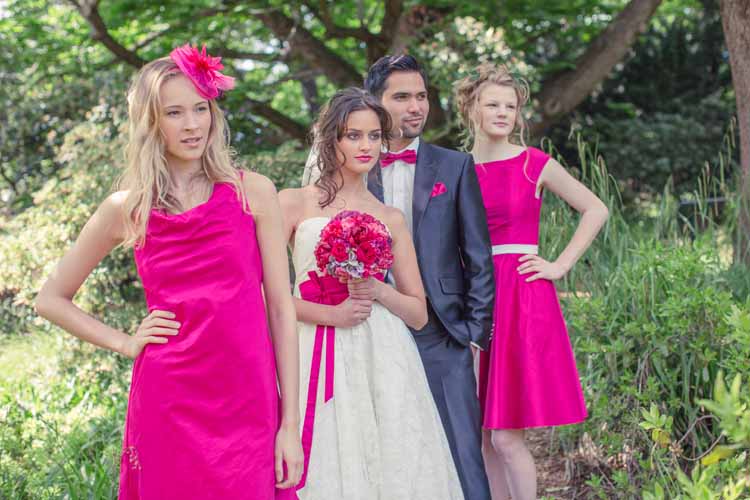 Kleider für Hochzeitsgäste: Kleid „Yal“ pink, Kleid „Sonnenpracht“ ivory, Cocktailkleid „Sonnentochter“ pink