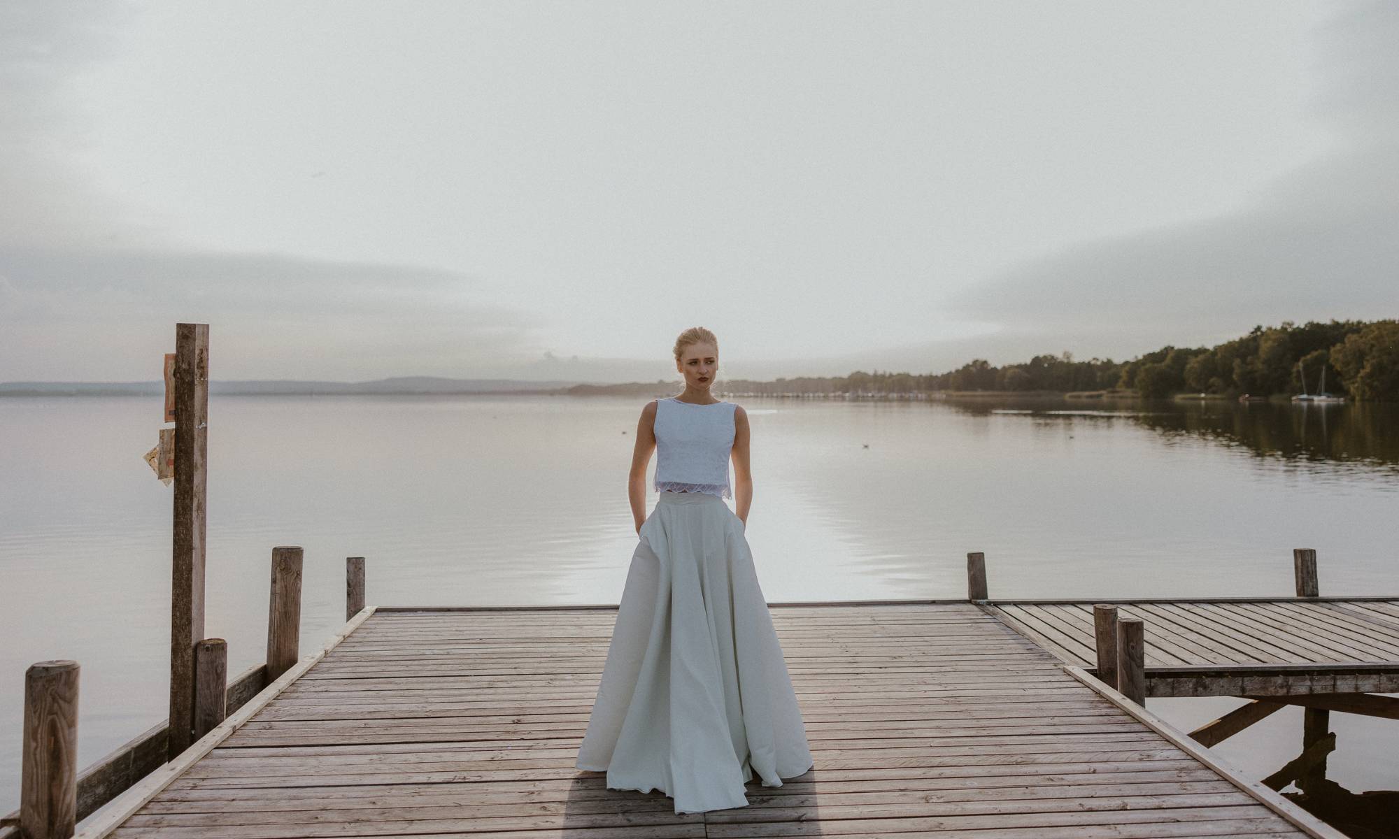 Traumhafter Brautkleid Zweiteiler aus Seaqual Yarn