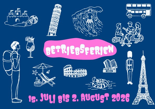 Noch schnell bei uns bestellen und dann selbst in die Ferien!