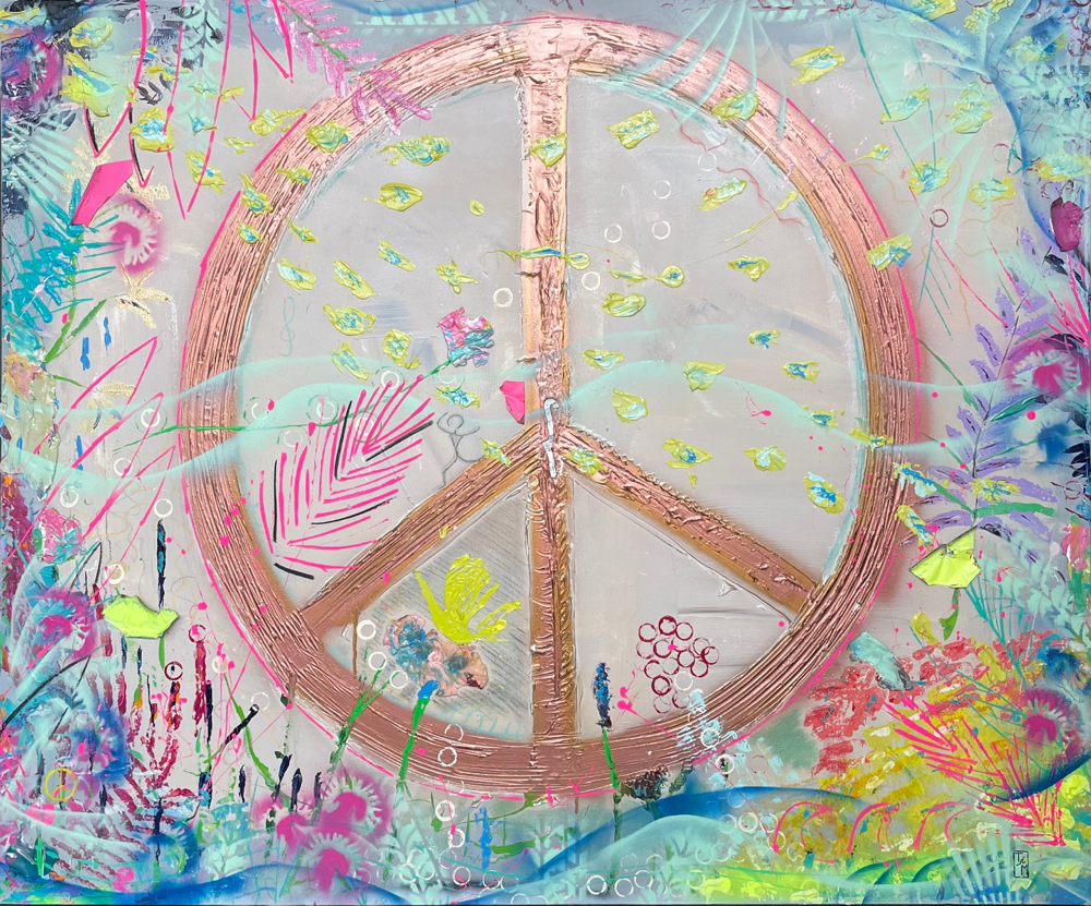 "Мир 2.0" - Acryl/Lacke auf Leinwand (120x100) 500€