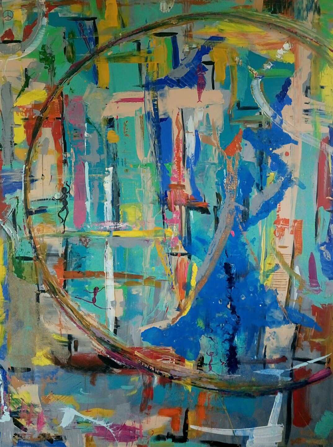 "Abstraktes Theater" - Acryl auf Leinwand (160 x 120) 630€