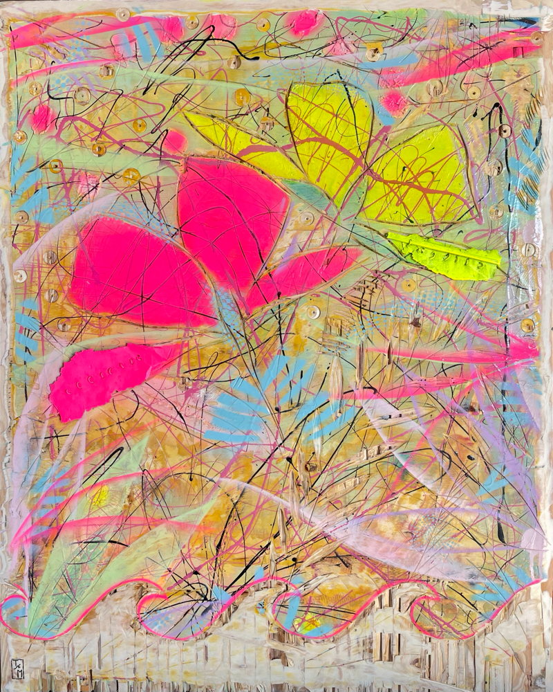 "Seaside Flowers" - Lacke auf Holz (100x80cm) 580€