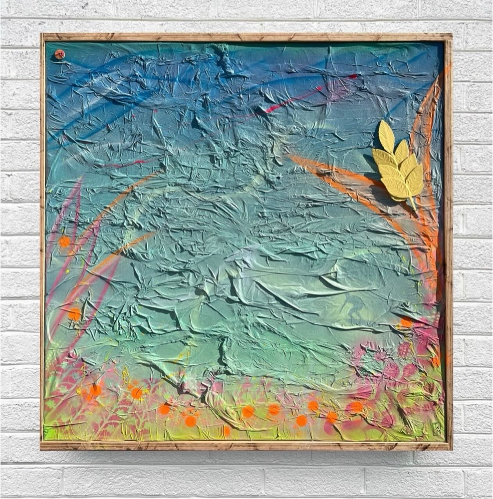 "The Spot" - Mixed Media auf Leinwand (80x80cm - gerahmt) 460€