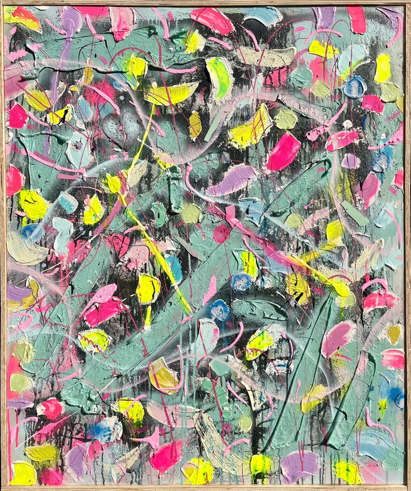 "Supernova" - Mixed Media auf Leinwand (120x100cm - gerahmt) 720€