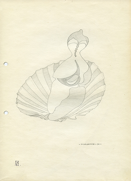 Birth. 1991. Pencil on paper. 30 х 21