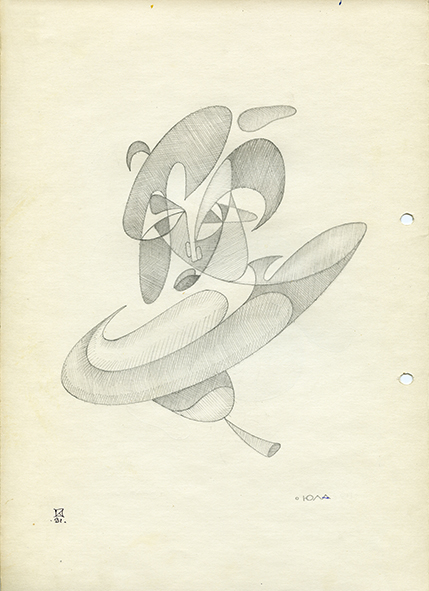 Spinning Top. 1991. Pencil on paper. 30 х 21