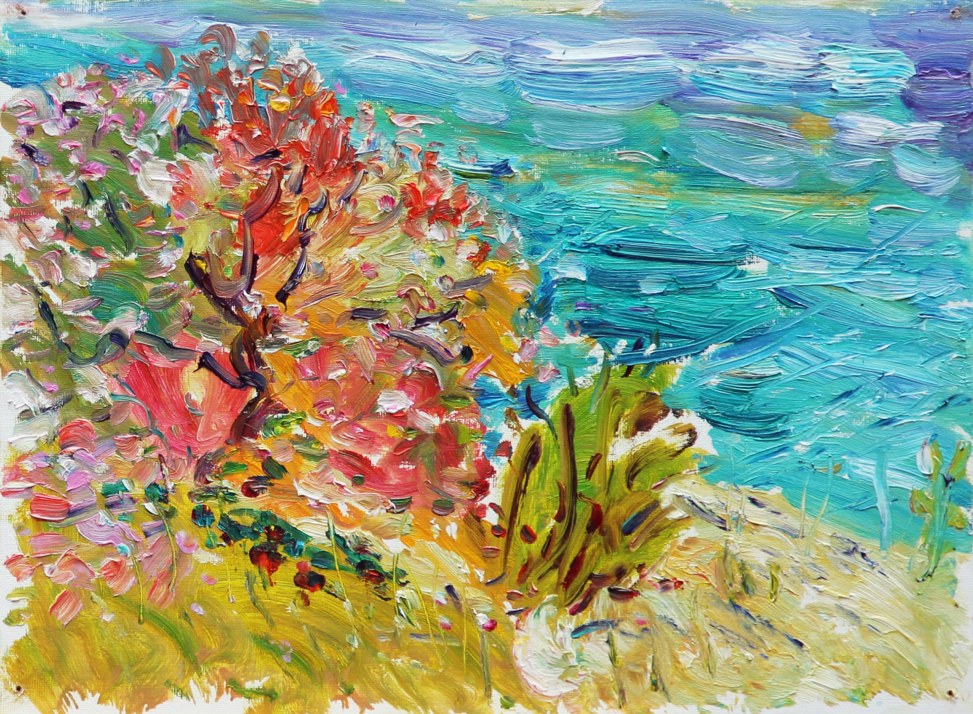 Adriatic Bush. 2012. Oil on cardboard, canvas. 30 х 40