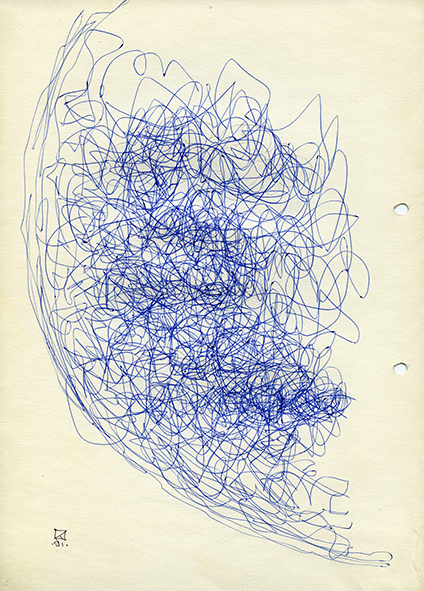 Untitled. 1991. Ballpoint pen on paper. 30 х 21