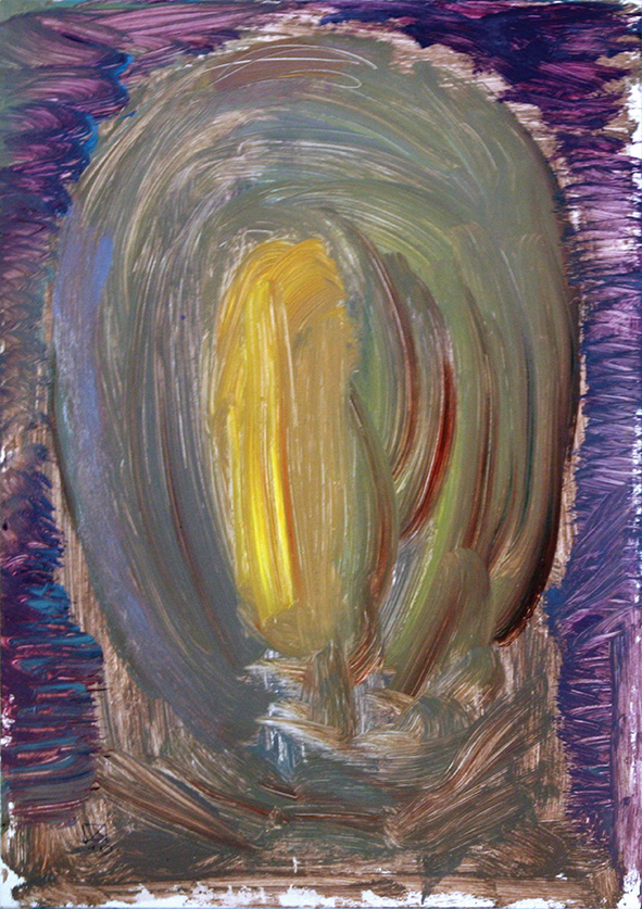 Golden Image (incl. in the construction Pink Globe as an Ascent). 2010. Oil on cardboard. 29.5 х 21