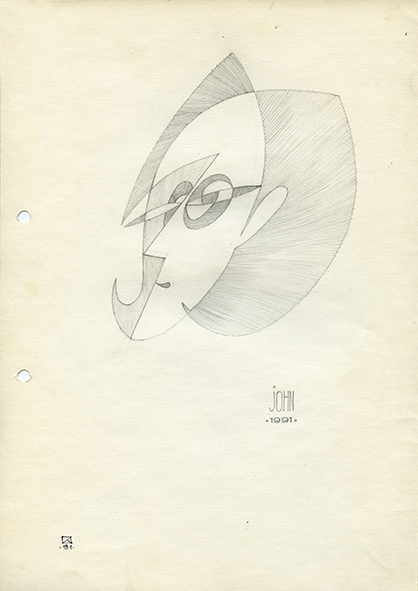 John. 1991. Pencil on paper. 30 х 21