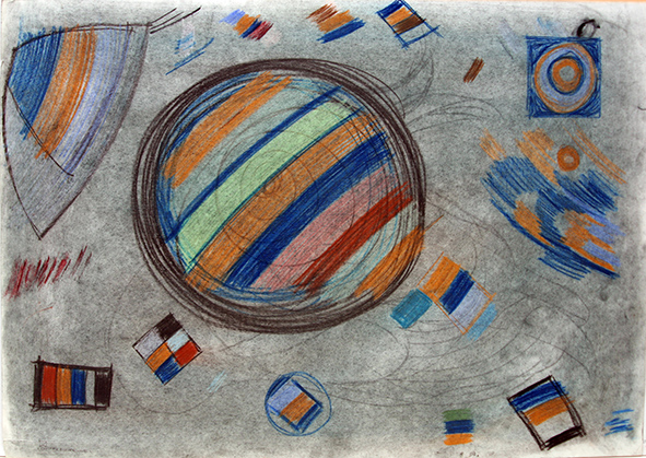 Ambit (right part). 1991. Charcoal, pastel on paper. 61 х 86