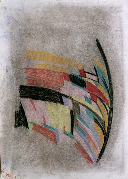 Axis (left part). 1991. Charcoal, pastel on paper. 86 х 61