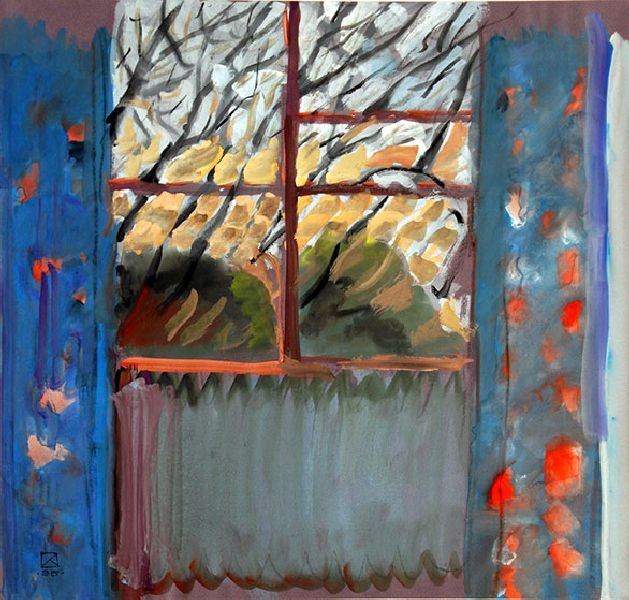 Window (Spring). 1995. Mixed tech. on paper. 40.5 х 42.5