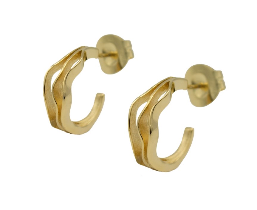 vergoldete Silberohrstecker