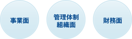 事業面/管理体制・組織面/財務面