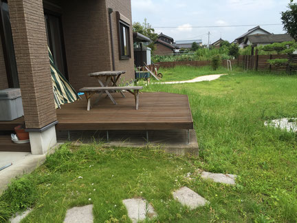 雑草　草　対策　草刈り　草取り　除草　草抜き　防草　処理　草むしり　砂利　スタンプコンクリート　デザインコンクリート　
