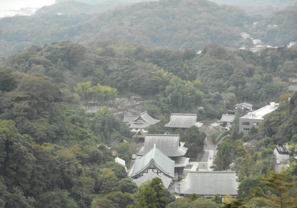 これが上から見た建長寺になります。