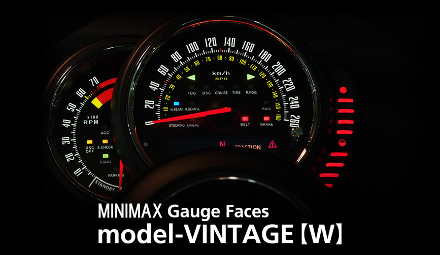 F56 MINIMAX model-vintage(w)／mini f56 メーター 内装 パーツ