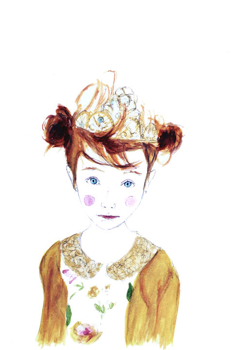 Portrait aquarelle Carole Paillé 
