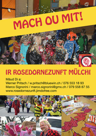 Rosedornezunft Mülchi - Flyer Mitglied werden