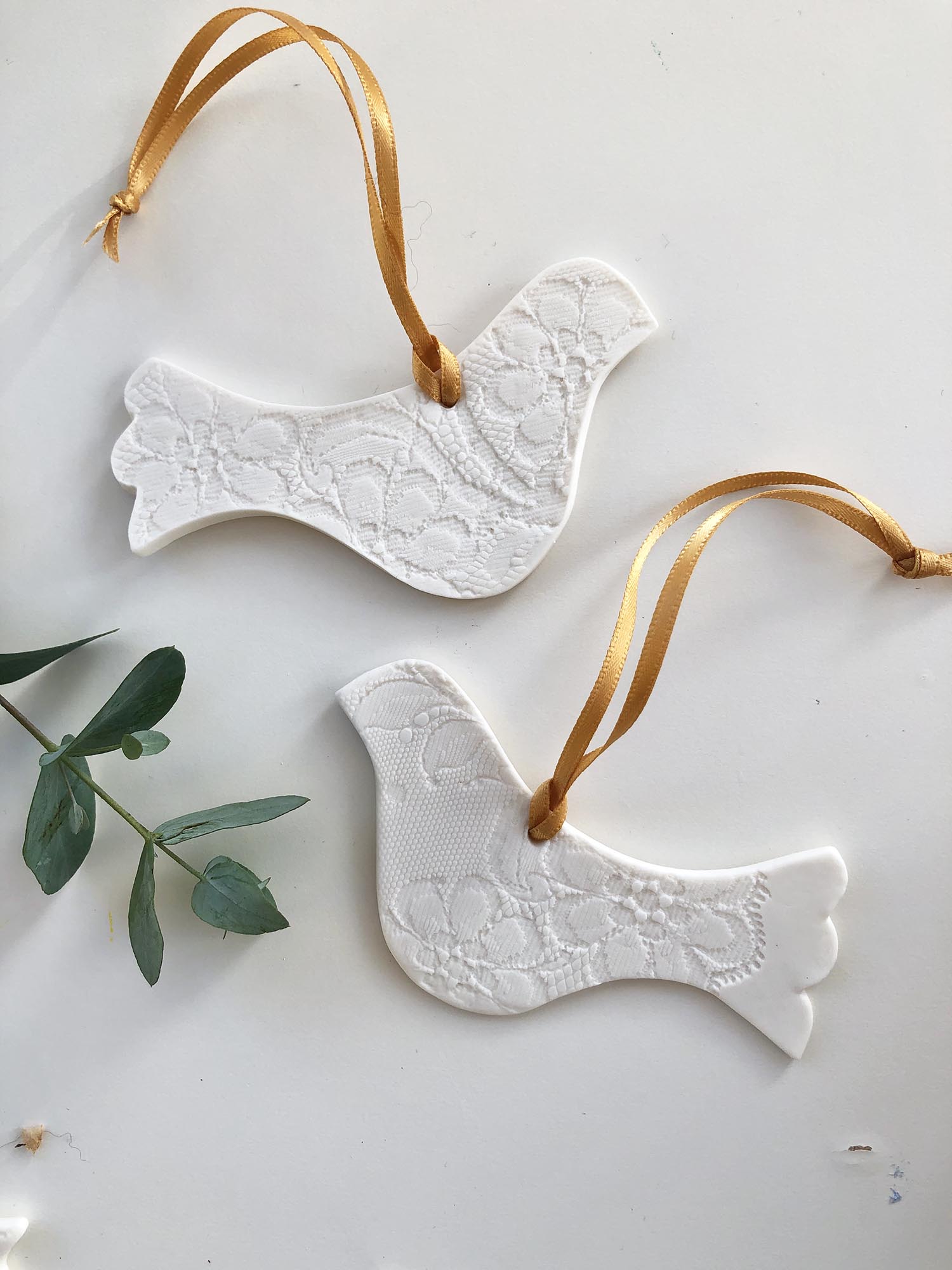 Turtle Dove Ornaments Doves Of Friendship Cath Ball Stitched Ceramics
