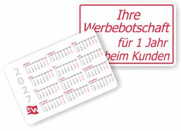 Scheckkartenkalender/ Minikalender
