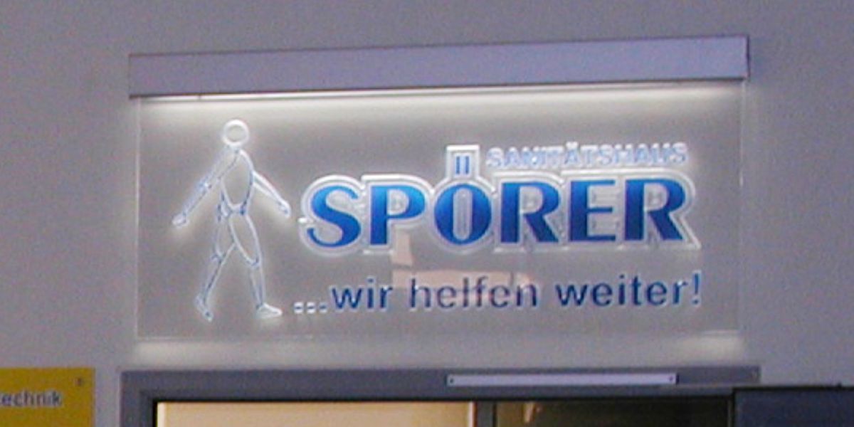 Filigrane Firmenwerbung